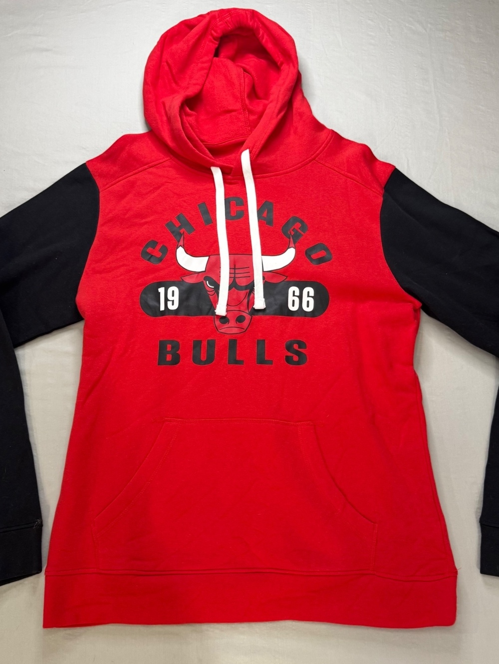 Fanatics Chicago Bulls Hoodie Menβs L Red Black 1966 NBA Sportcore